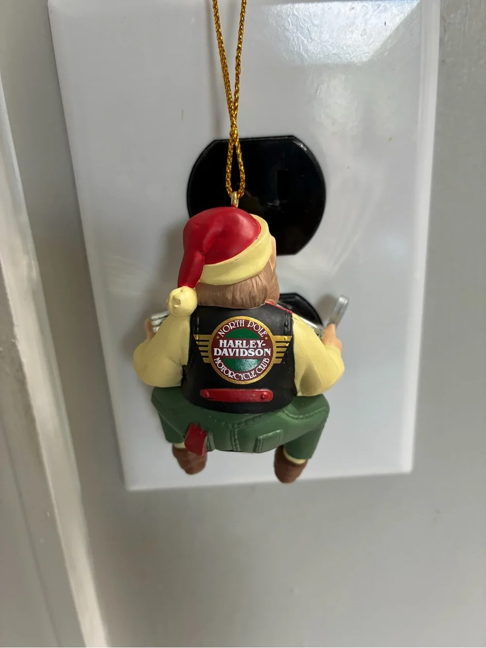 Vintage 1997 Harley-Davidson North Pole Motorcycle Club Elf Christmas Ornament